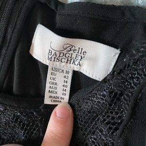Belle by Badgley Mischka, Black Lace, Mini dress, Cocktail Dress, Size 10